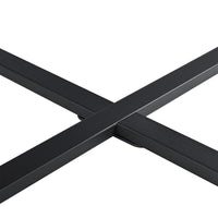 Tavolino Basso da caffè Vadstena con Piano Tondo - Nero [en.casa]