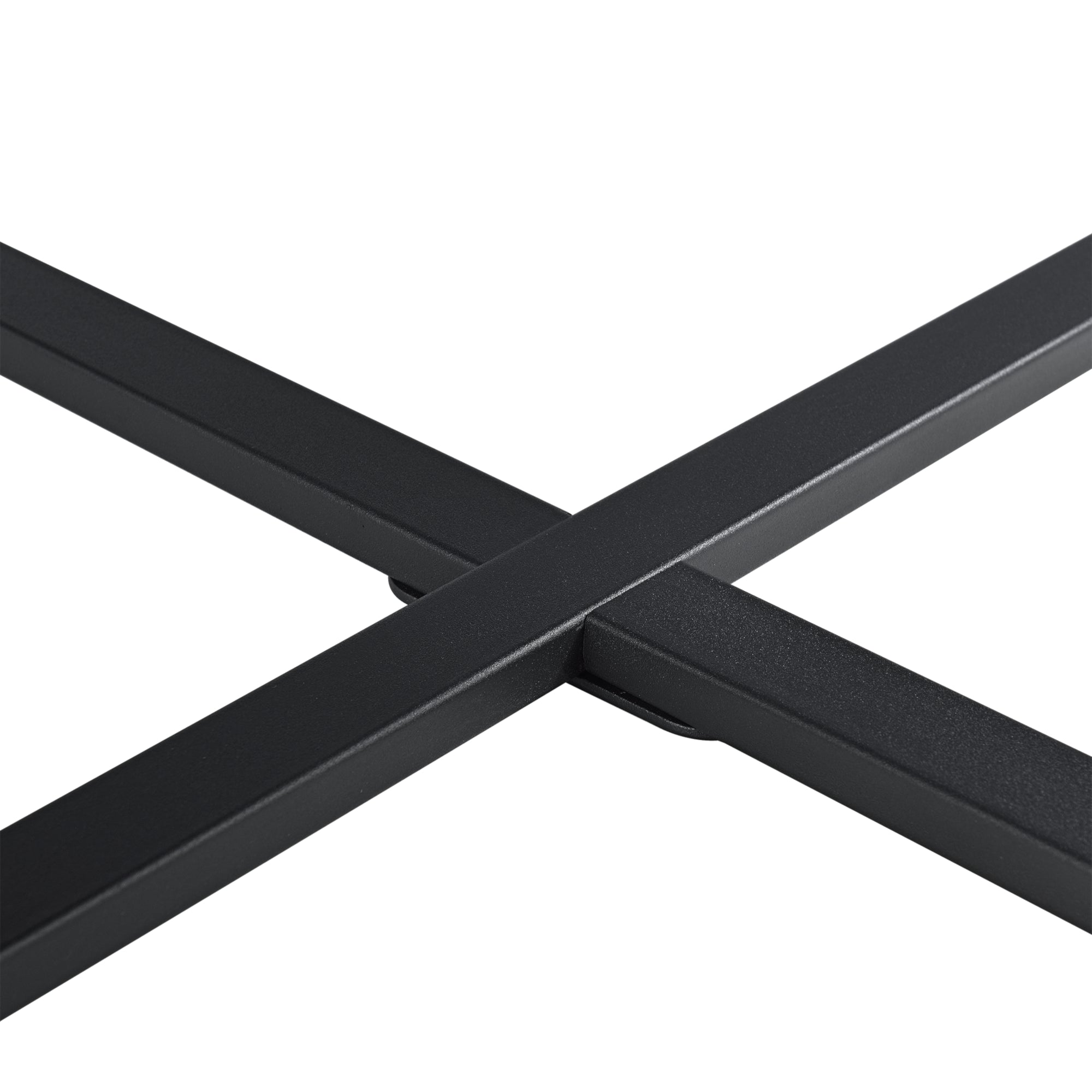 Tavolino Basso da caffè Vadstena con Piano Tondo - Nero [en.casa]