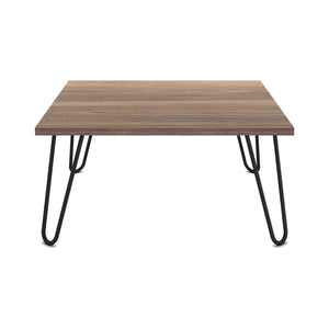 Tavolino Basso da Salotto Tavolino da caffè con Piano Quadrato e Gambe a Forcina 60 x 60 x 30 cm Tavolino Moderno da