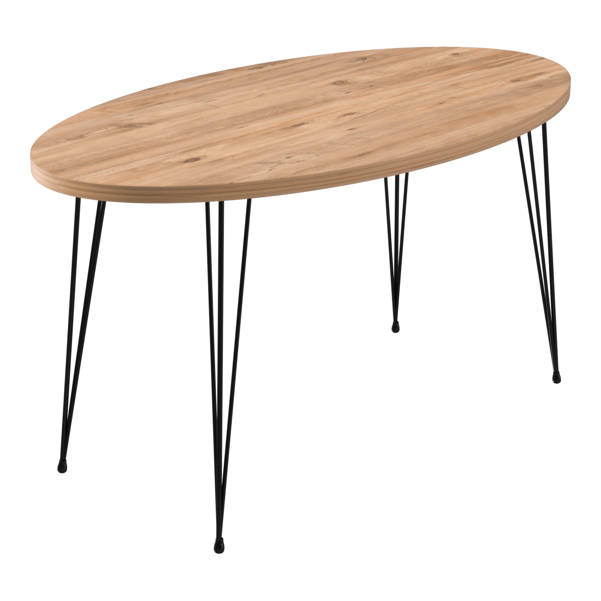 Tavolino Basso da caffè 'Skævinge' (AxLxP) 43 x 90 x 50 cm Tavolino da Salotto con 4 Gambe a Forcina e Piano Ovale -