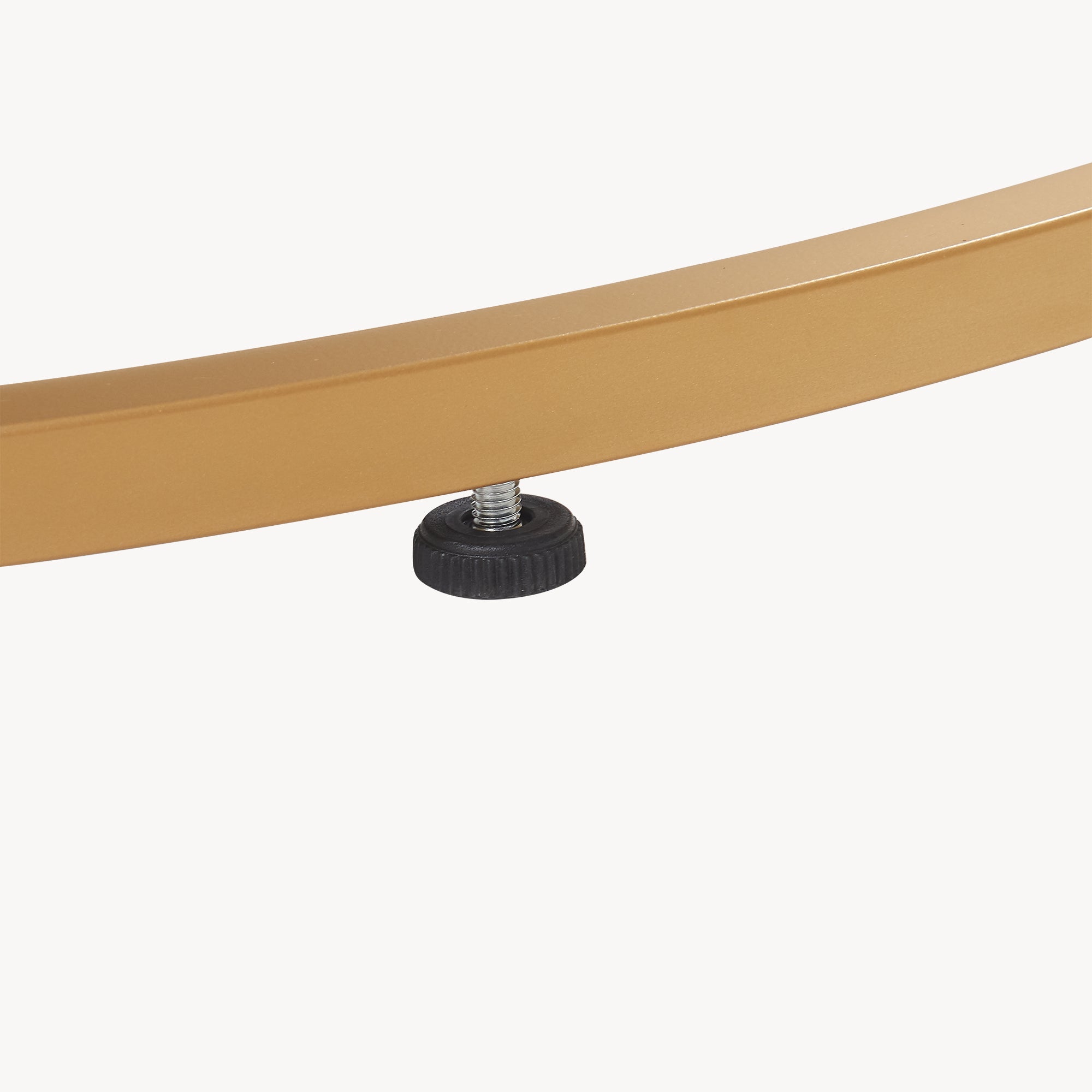 Tavolino Basso da Caffè 'Aulum' Piano Rotondo - Effetto Marmo Nero / Dorato [en.casa]