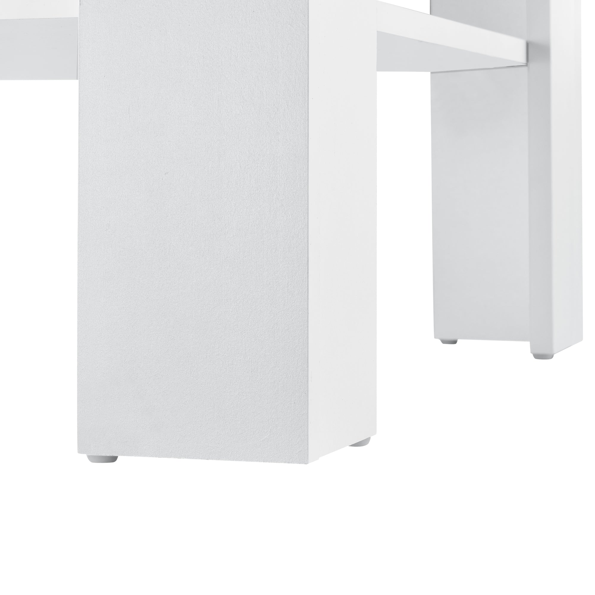 Tavolino Centrale da Salotto Aachen con Piano Quadrato - Bianco / color Rovere [en.casa]