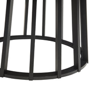 Tavolino Rotondo da Caffè Buzzard Ø90x45 cm - Nero / Effetto Cemento [en.casa]