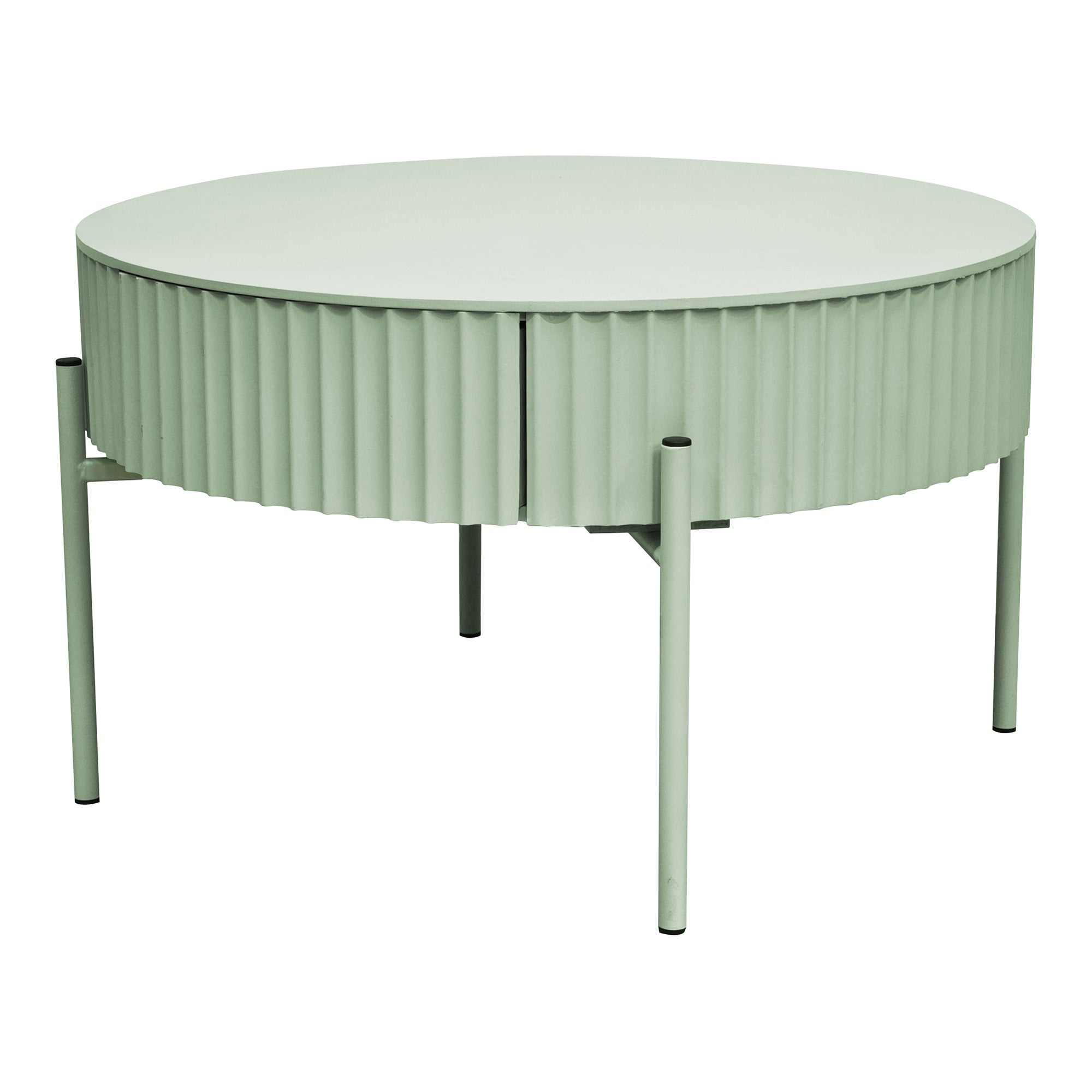 Tavolino da Caffè Rill con Cassetto 36 x Ø60 cm - Menta Verde [en.casa]