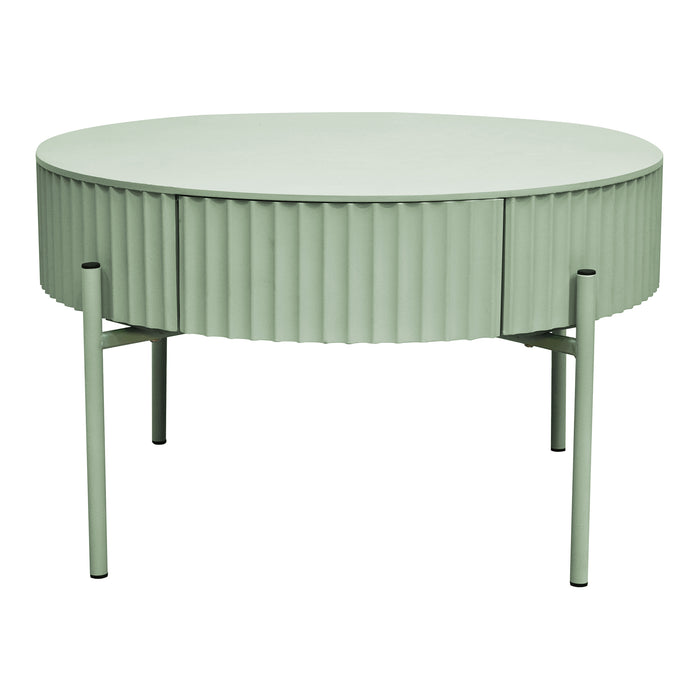 Tavolino da Caffè Rill con Cassetto 36 x Ø60 cm - Menta Verde [en.casa]