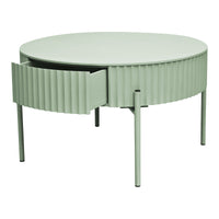 Tavolino da Caffè Rill con Cassetto 36 x Ø60 cm - Menta Verde [en.casa]