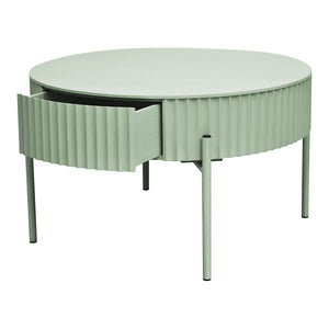 Tavolino da Caffè Rill con Cassetto 36 x Ø60 cm - Menta Verde [en.casa]