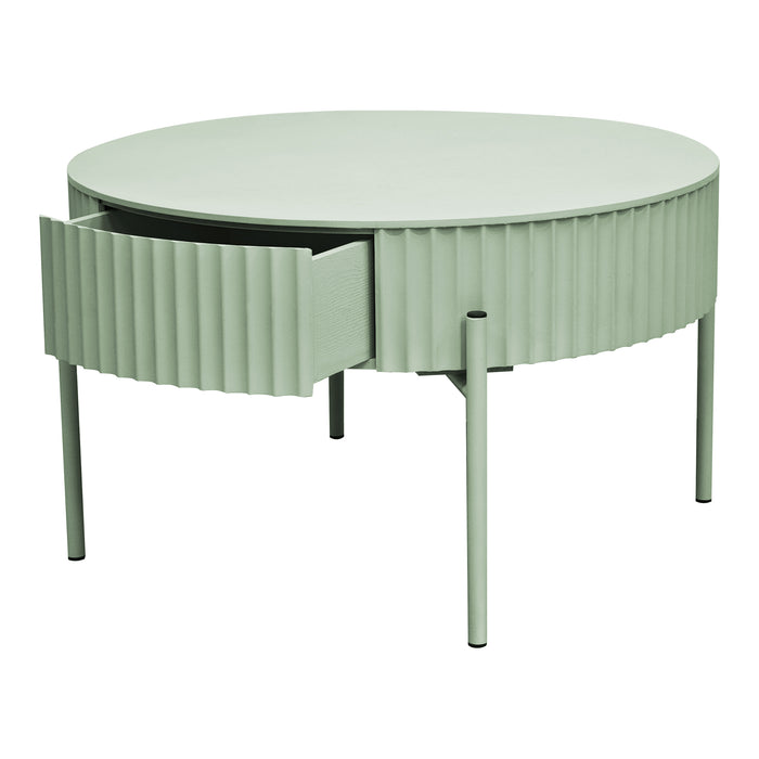 Tavolino da Caffè Rill con Cassetto 36 x Ø60 cm - Menta Verde [en.casa]