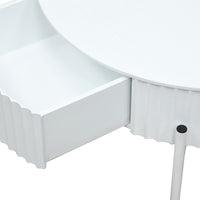 Tavolino da Caffè Rill con Cassetto 36 x Ø60 cm - Bianco [en.casa]