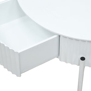 Tavolino da Caffè Rill con Cassetto 36 x Ø60 cm - Bianco [en.casa]