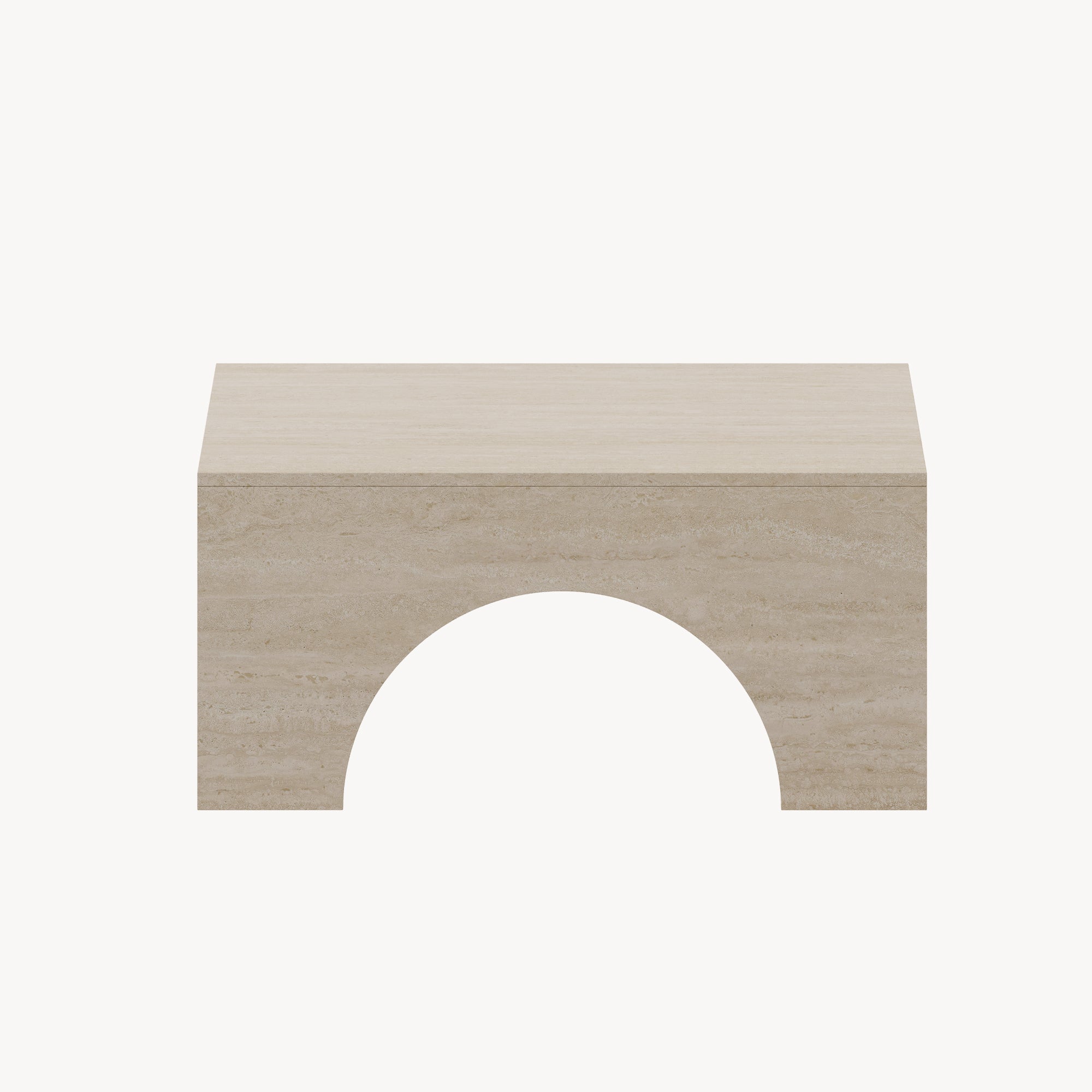 Tavolino da Salotto Vivatka con Piano Quadrato 80 x 80 x 37 cm - Colore Travertino [en.casa]