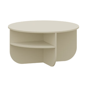 Tavolino Rotondo Reykhon Ø80 x 41 cm Color Avena Oatmeal [en.casa]