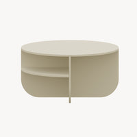 Tavolino Rotondo Reykhon Ø80 x 41 cm Color Avena Oatmeal [en.casa]