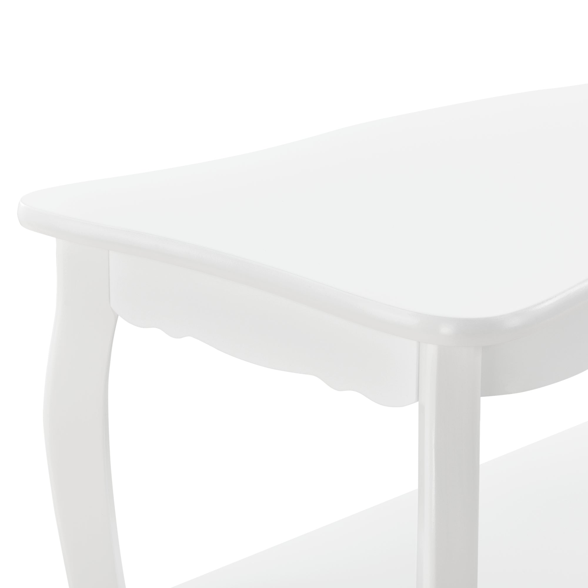 Tavolino da Salotto 'Shabby Chic' con Ripiano 87,5 x 40 x 42 cm - Bianco [en.casa]