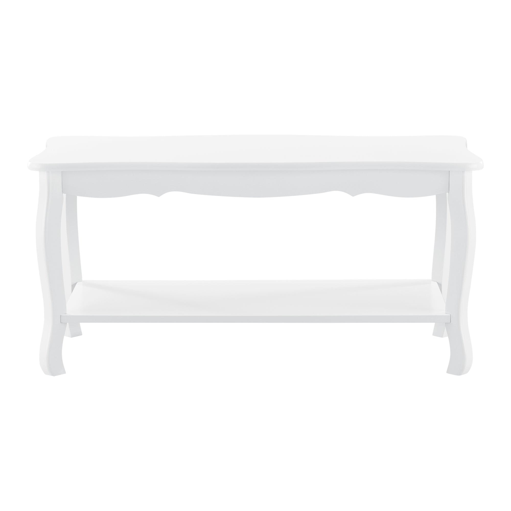 Tavolino da Salotto 'Shabby Chic' con Ripiano 87,5 x 40 x 42 cm - Bianco [en.casa]