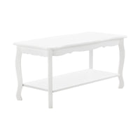 Tavolino da Salotto 'Shabby Chic' con Ripiano 87,5 x 40 x 42 cm - Bianco [en.casa]