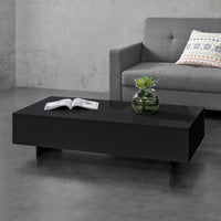 Tavolino Centrale da Salotto Lärketorp 115 x 55 x 31 cm - Nero Lucido [en.casa]