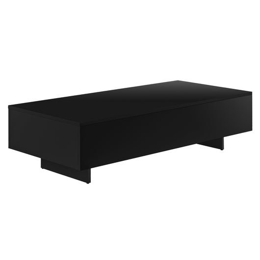 Tavolino Centrale da Salotto Lärketorp 115 x 55 x 31 cm - Nero Lucido [en.casa]