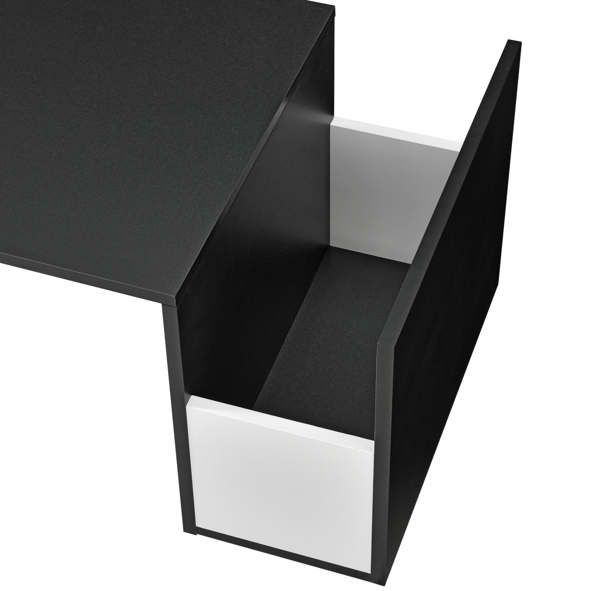 Tavolino per mobile soggiorno 90 cm bianco nero 03_0006169