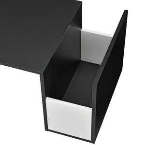 Tavolino per mobile soggiorno 90 cm bianco nero 03_0006169