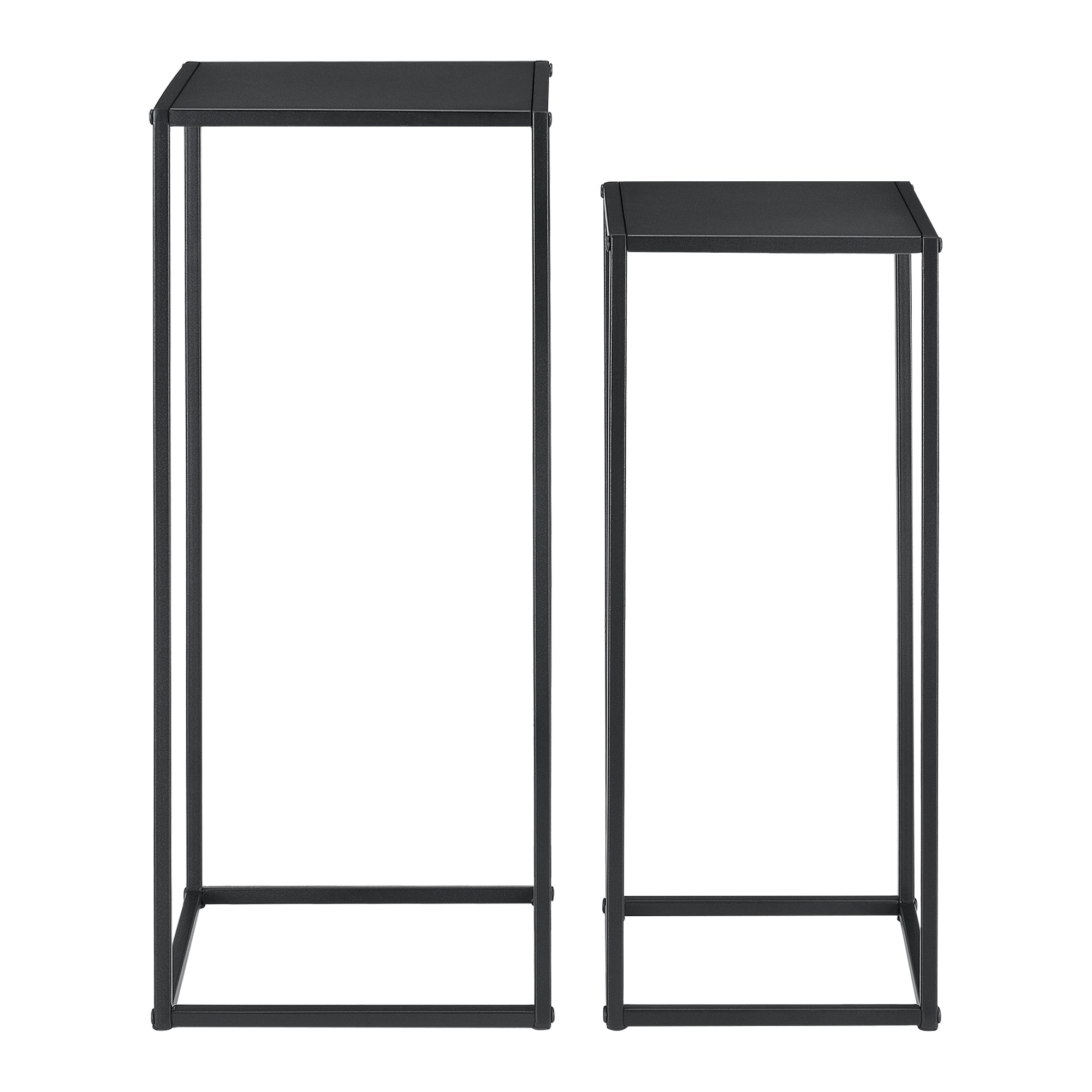Set di 2 tavoli alti in metallo nero opaco 03_0005785