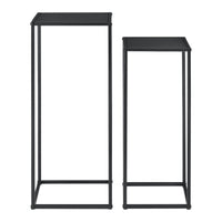 Set di 2 tavoli alti in metallo nero opaco 03_0005785