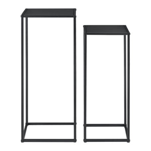 Set di 2 tavoli alti in metallo nero opaco 03_0005785