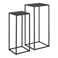 Set di 2 tavoli alti in metallo nero opaco 03_0005785
