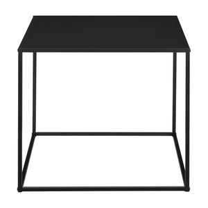 Tavolo Basso in Metallo 50x55x55 cm Tavolino da Appoggio - Nero [en.casa]