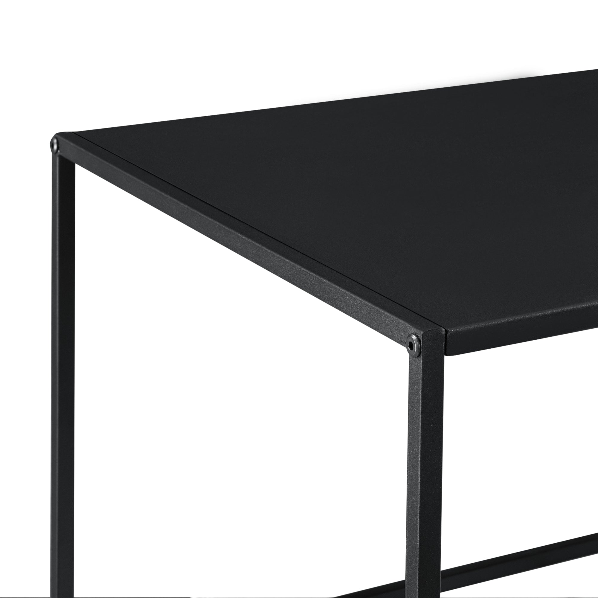 Tavolo Basso in Metallo 40x110x50 cm Tavolo da Appoggio - Nero [en.casa]