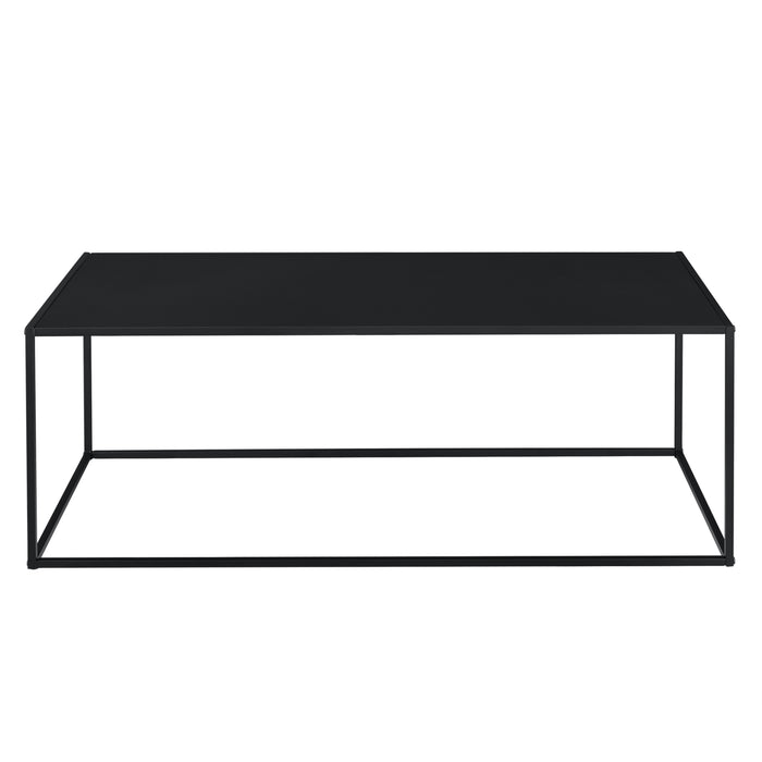 Tavolo Basso in Metallo 40x110x50 cm Tavolo da Appoggio - Nero [en.casa]