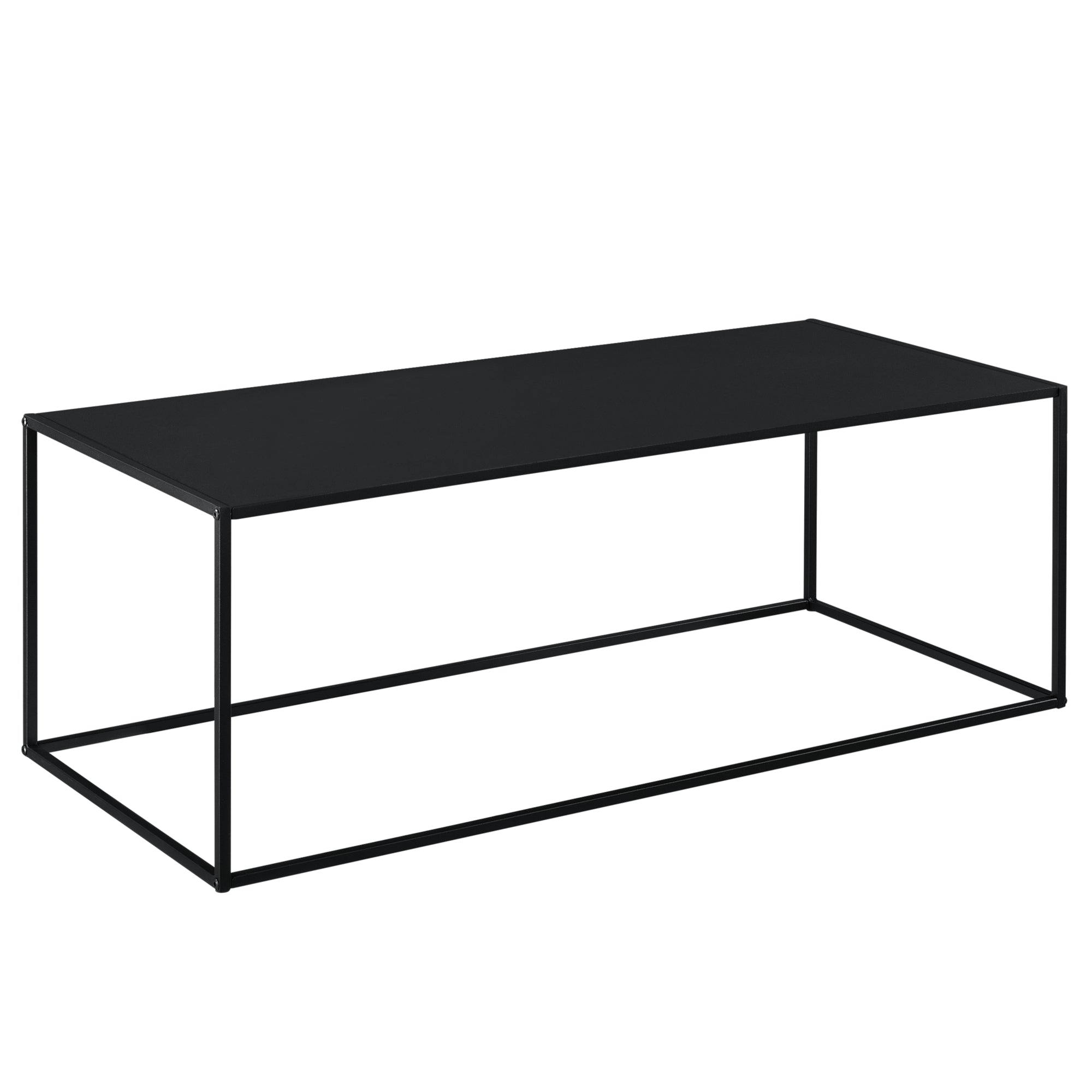 Tavolo Basso in Metallo 40x110x50 cm Tavolo da Appoggio - Nero [en.casa]