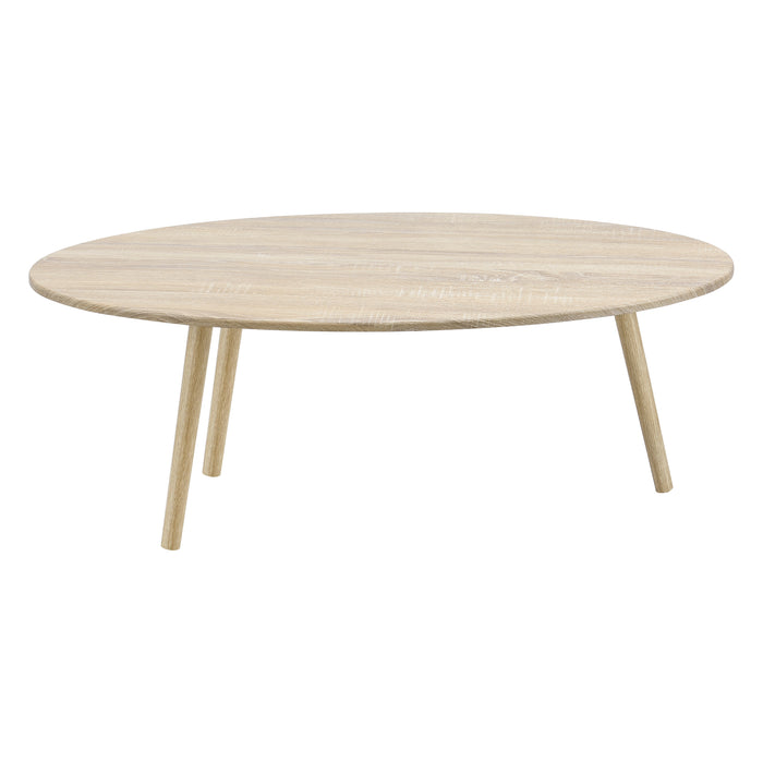 Tavolino da caffè/da Divano a Treppiede 109,5 x 59,5 x 39,5 cm Tavolo Basso da Salotto con Piano Arrotondato - Effetto