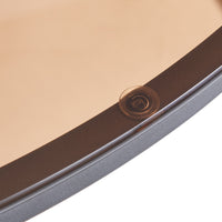 Set Kokkola 2 Tavolini Sovrapponibili con Piani Rotondi in Vetro Fumè Marrone  [en.casa]