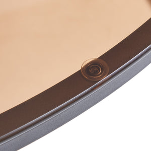 Set Kokkola 2 Tavolini Sovrapponibili con Piani Rotondi in Vetro Fumè Marrone  [en.casa]