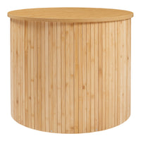 Tavolino Rotondo da Salotto Ledepid 48 x Ø60 cm - Naturale [en.casa]