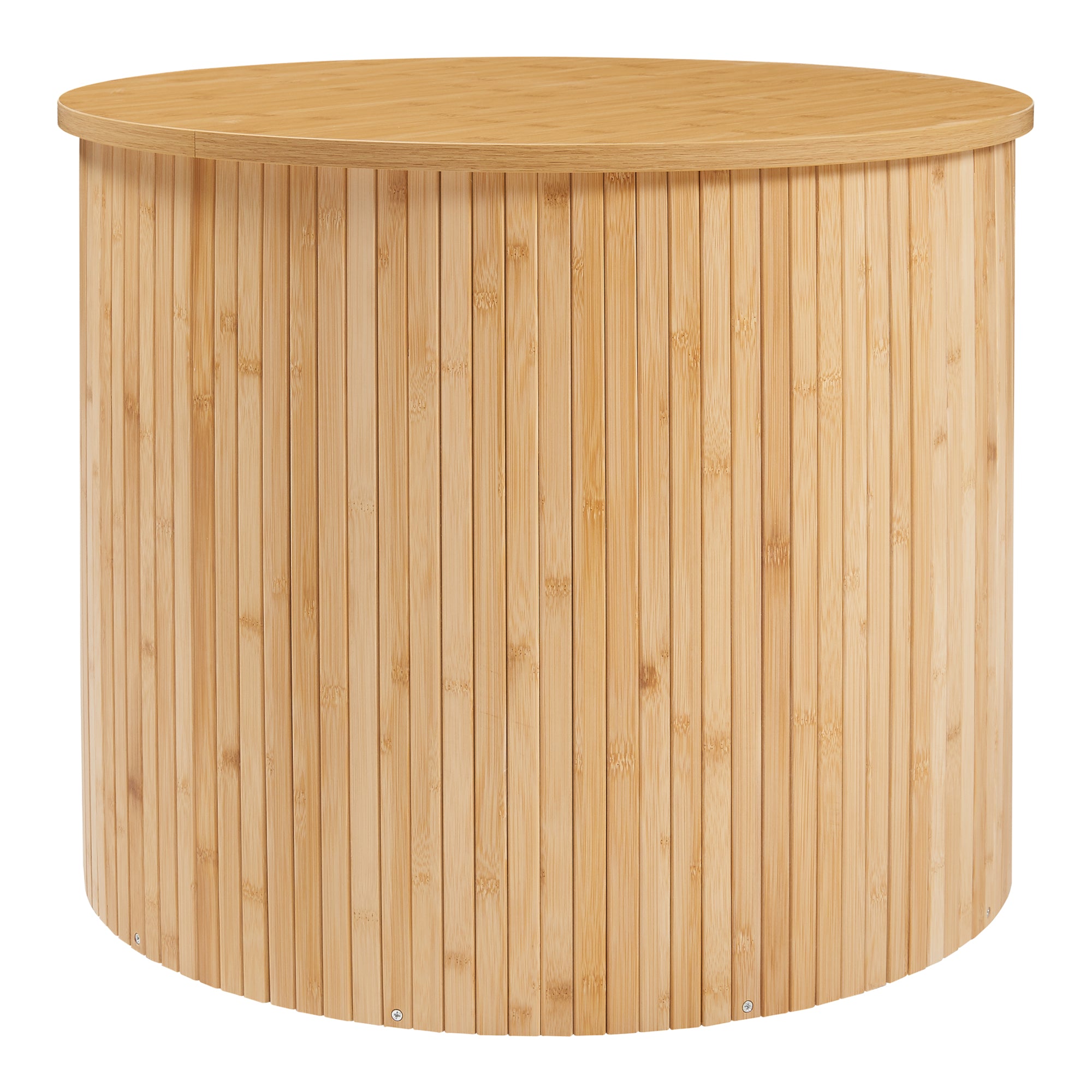 Tavolino Rotondo da Salotto Ledepid 48 x Ø60 cm - Naturale [en.casa]