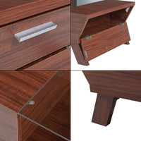 Tavolino Centrale da Salotto Ljusdal con Contenitori Laterali 120 x 55 x 33 cm Effetto Noce [en.casa]