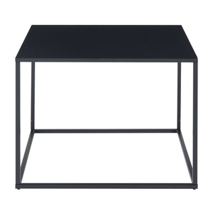 Tavolino Basso da Soggiorno Solund a 1 Piano di Appoggio 60x60x45 cm Nero opaco [en.casa]