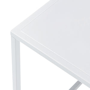 Tavolino Basso da Soggiorno Solund a 1 Piano di Appoggio 60x60x45 cm Bianco opaco [en.casa]