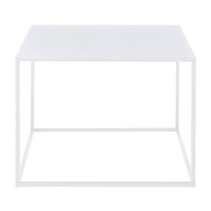 Tavolino Basso da Soggiorno Solund a 1 Piano di Appoggio 60x60x45 cm Bianco opaco [en.casa]