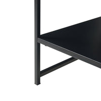 Tavolino Basso Ruokolahti in Acciaio - Nero opaco [en.casa]