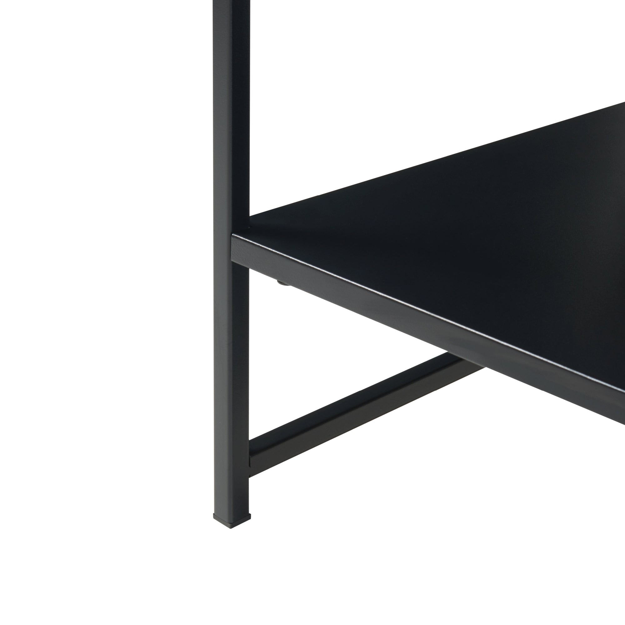 Tavolino Basso Ruokolahti in Acciaio - Nero opaco [en.casa]