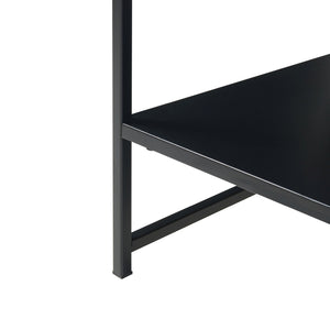 Tavolino Basso Ruokolahti in Acciaio - Nero opaco [en.casa]