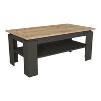 Tavolino Centrale da Caffè Krirdfjos con Ripiano 110x60x47 cm - Antracite/Effetto Rovere Zaffiro [en.casa]