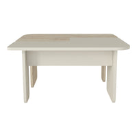 Tavolino Boneksbelt da Salotto in 2 Parti Componibili - Colore Arenaria / Travertino [en.casa]