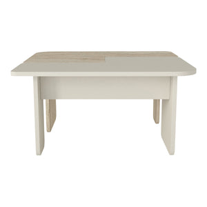 Tavolino Boneksbelt da Salotto in 2 Parti Componibili - Colore Arenaria / Travertino [en.casa]