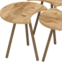 Set di 4 Tavolini Componibili 'Højer' Tavolino Basso 4 in1 - Effetto Legno [en.casa]