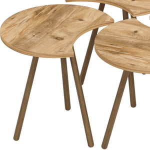 Set di 4 Tavolini Componibili 'Højer' Tavolino Basso 4 in1 - Effetto Legno [en.casa]