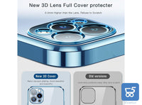 Cover Protettiva iPhone 13 Pro Max Azzurro Metallizzato + 2 Vetri Temperati Display Pellicola Protettiva Massima Sicurezza